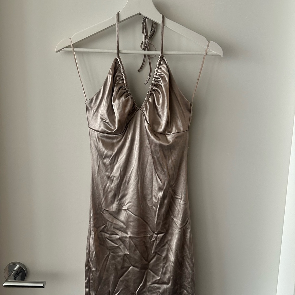 Garage elegant Satin Halter Dress